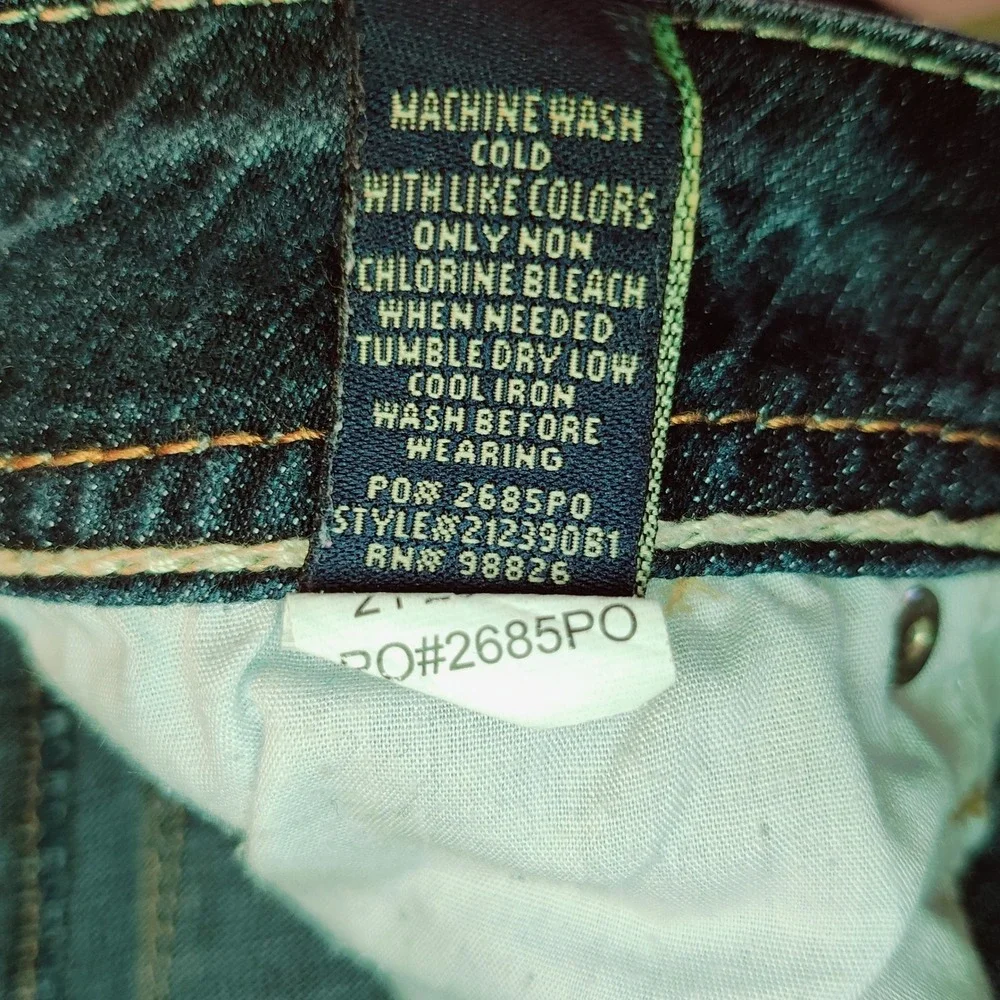 US Polo Assn Jeans Women's 5/6 Skinny Dark Wash Low Rise Flap Pocket - Picture 5 of 12